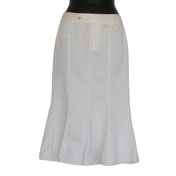 RALPH LAUREN Skirt, Girls 7/25.5" Waist, Mermaid, Off-White, Cotton, Tiny Pocket - Picture 1 of 11